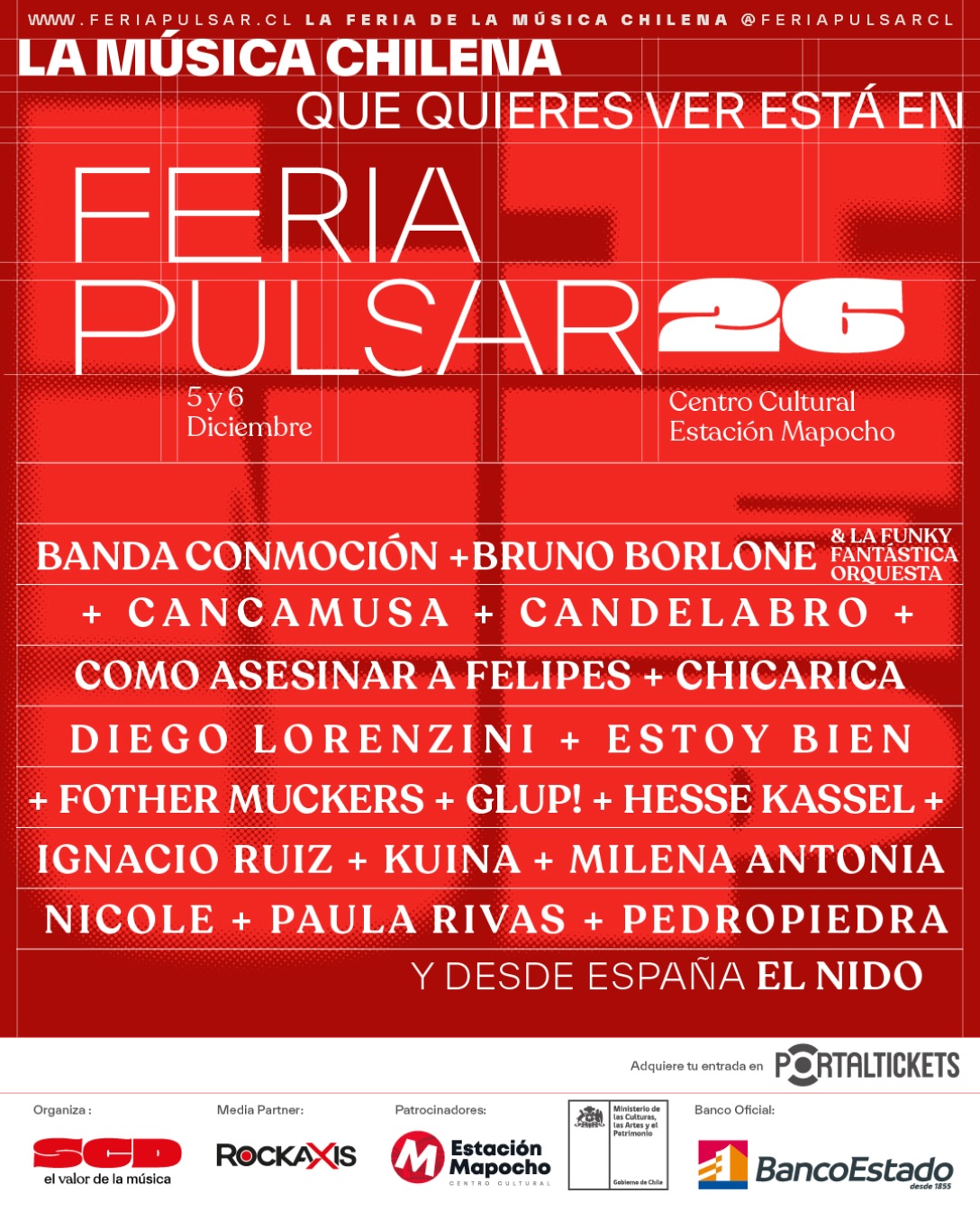De Candelabro a Nicole: Revelan cartel de Feria Pulsar 2026